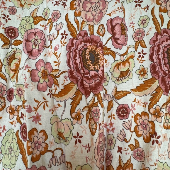 Amazon Pink and Tan Ruffled Wrap Sundress - Picture 7 of 10